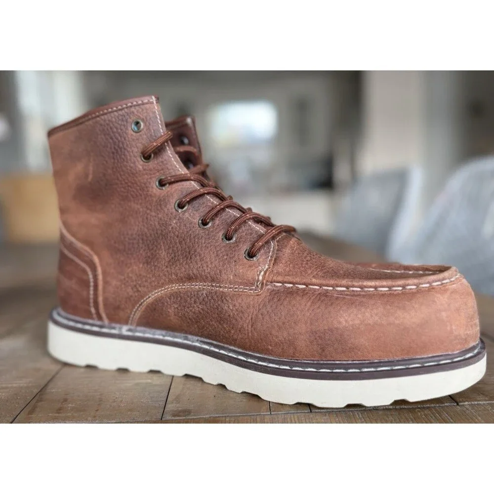 The Stronghold Los Angeles Classic Moc Toe Leather Legacy Heritage Boot 11